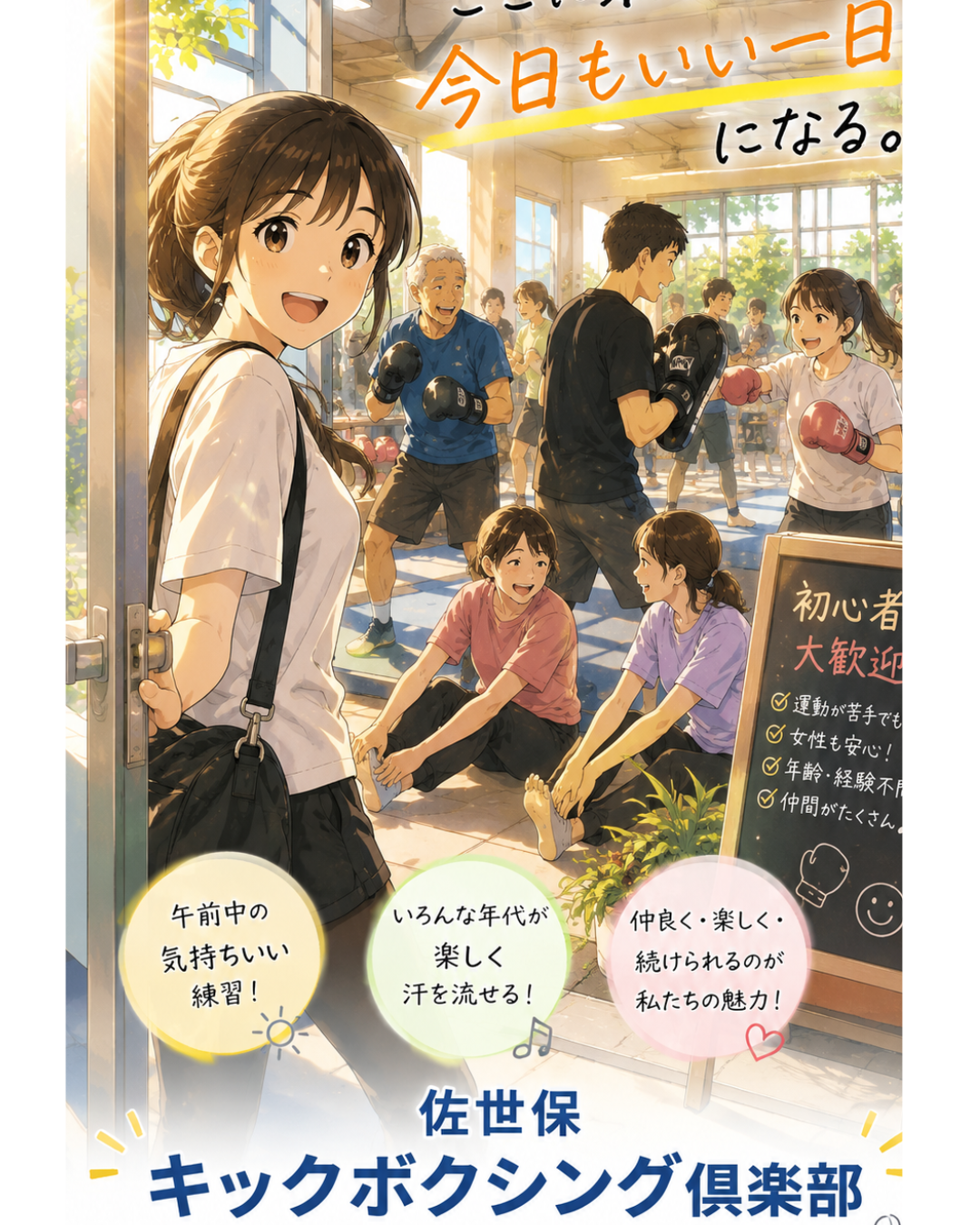 佐世保キックボクシング倶楽部 土曜の朝、笑顔で汗かこう。